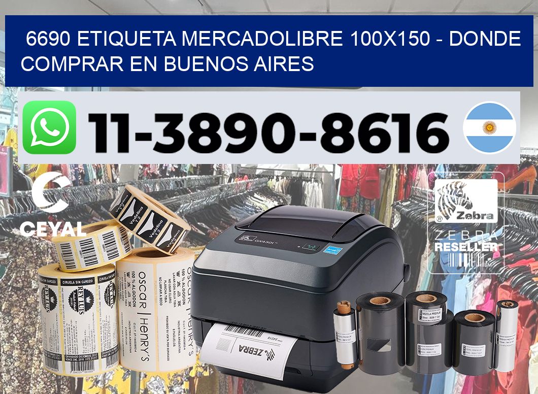 6690 etiqueta MercadoLibre 100×150 – Donde Comprar en Buenos Aires