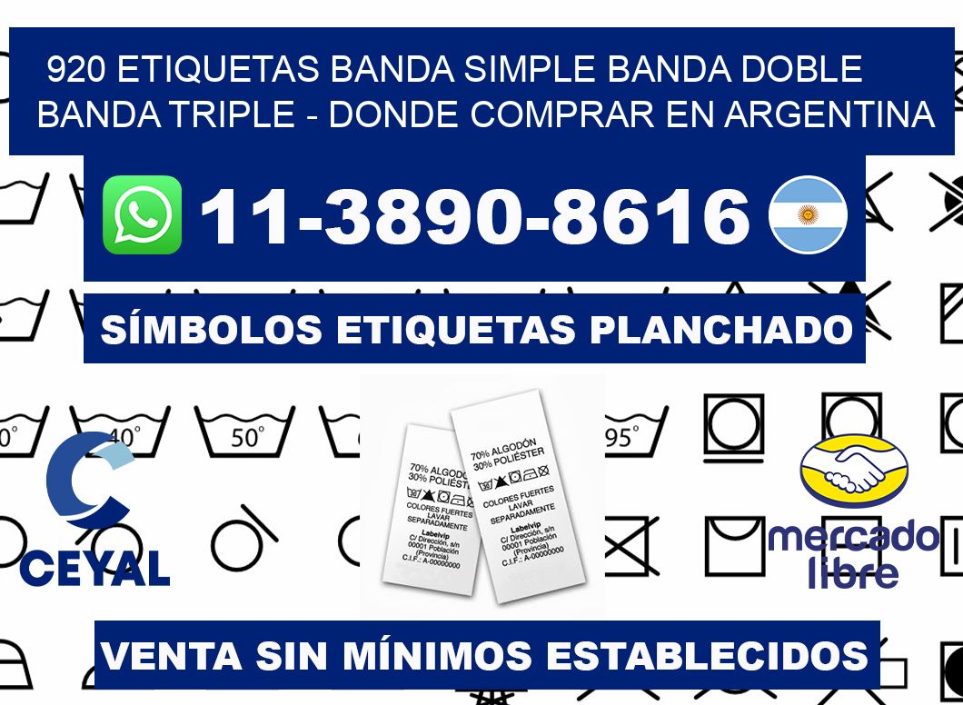 920 etiquetas banda simple banda doble banda triple - Donde Comprar en Argentina