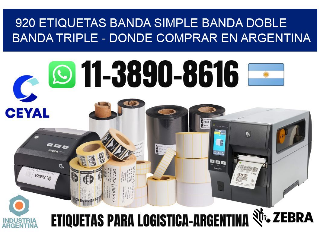 920 etiquetas banda simple banda doble banda triple - Donde Comprar en Argentina