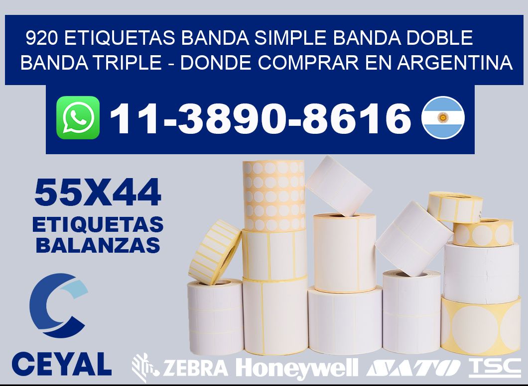 920 etiquetas banda simple banda doble banda triple - Donde Comprar en Argentina