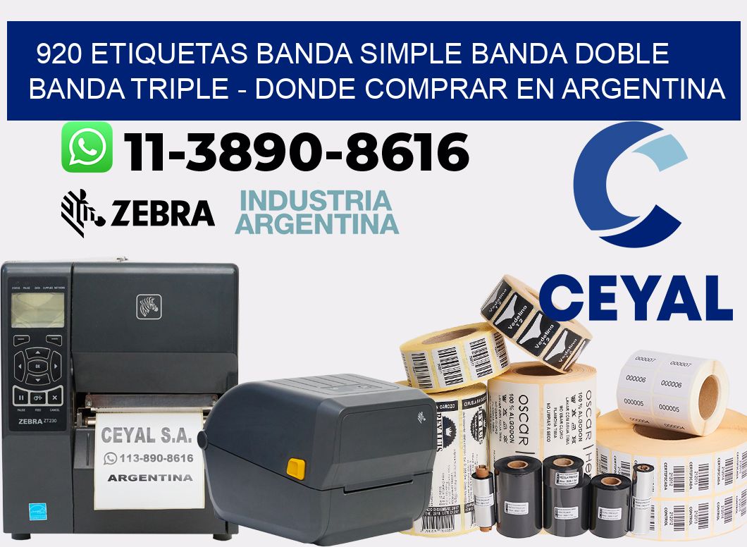 920 etiquetas banda simple banda doble banda triple - Donde Comprar en Argentina