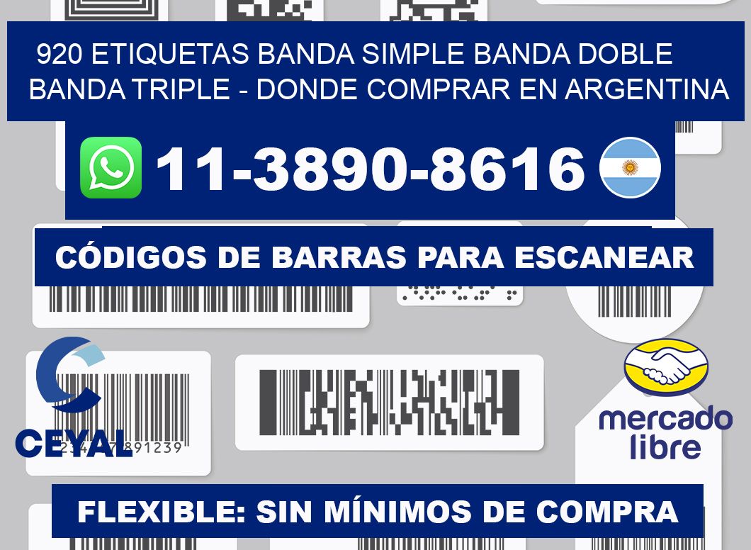 920 etiquetas banda simple banda doble banda triple - Donde Comprar en Argentina
