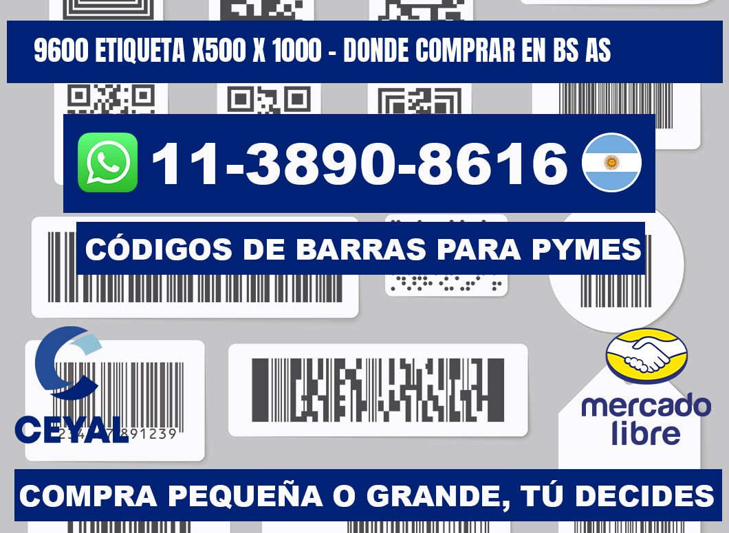 9600 etiqueta x500 x 1000 - Donde Comprar en bs as