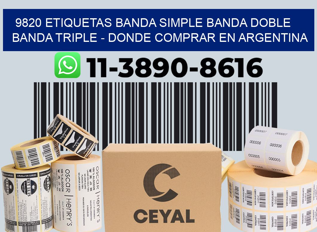 9820 etiquetas banda simple banda doble banda triple - Donde Comprar en Argentina