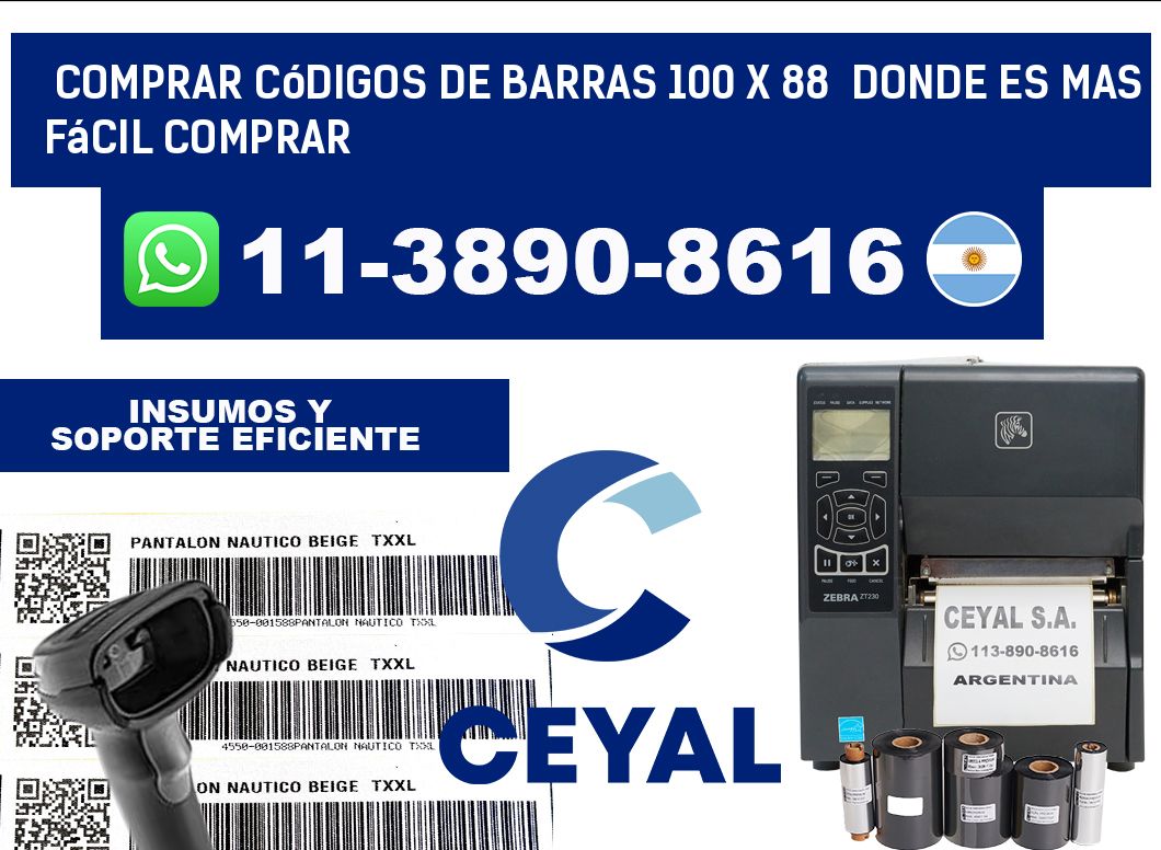 Comprar códigos de barras 100 x 88 Donde es mas fácil comprar