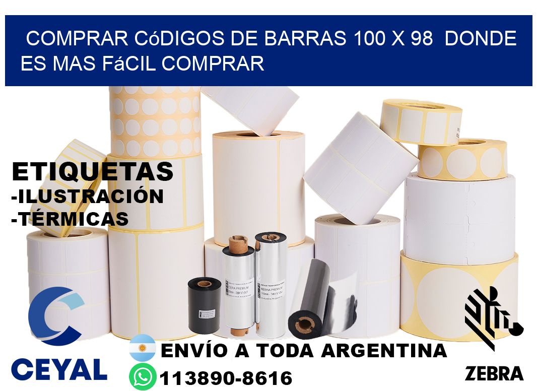Comprar códigos de barras 100 x 98  Donde es mas fácil comprar