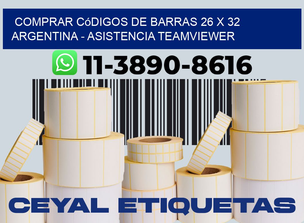 Comprar códigos de barras 26 x 32 argentina - asistencia teamviewer