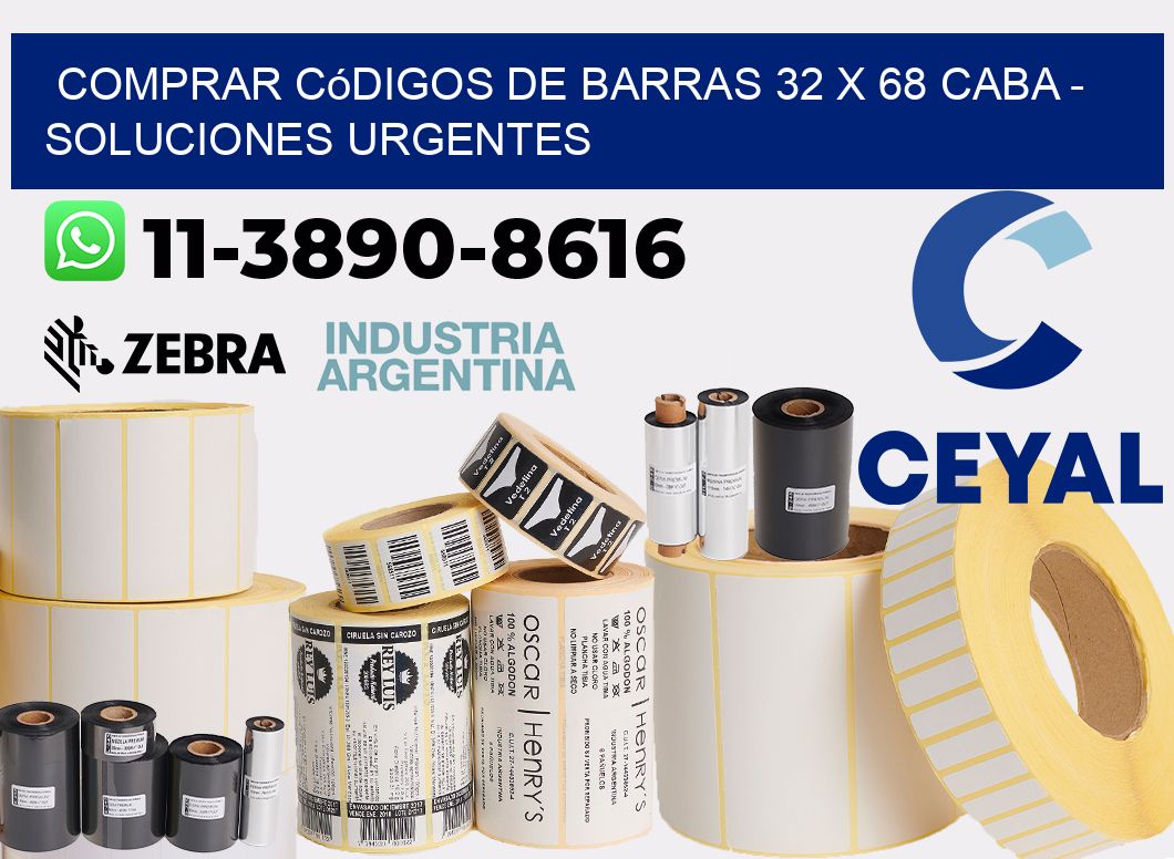 Comprar códigos de barras 32 x 68 CABA - soluciones urgentes