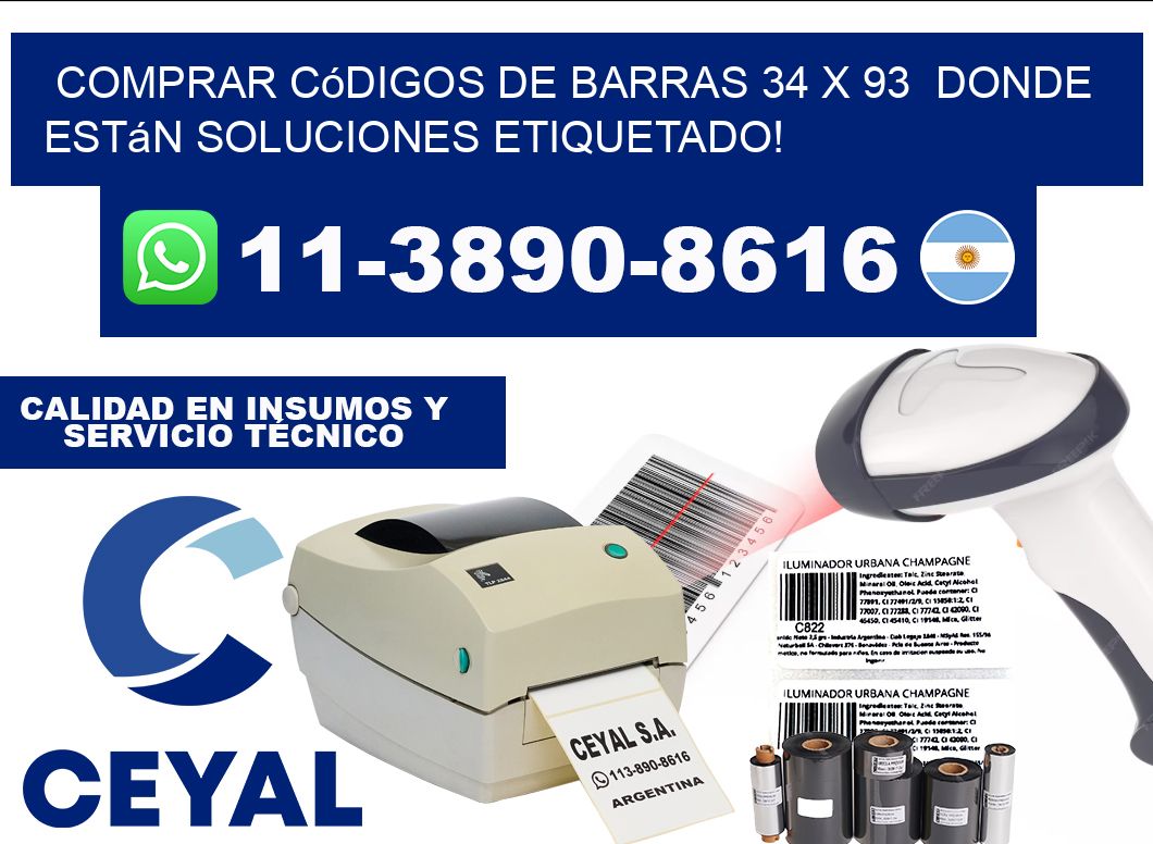 Comprar códigos de barras 34 x 93  donde están soluciones etiquetado!