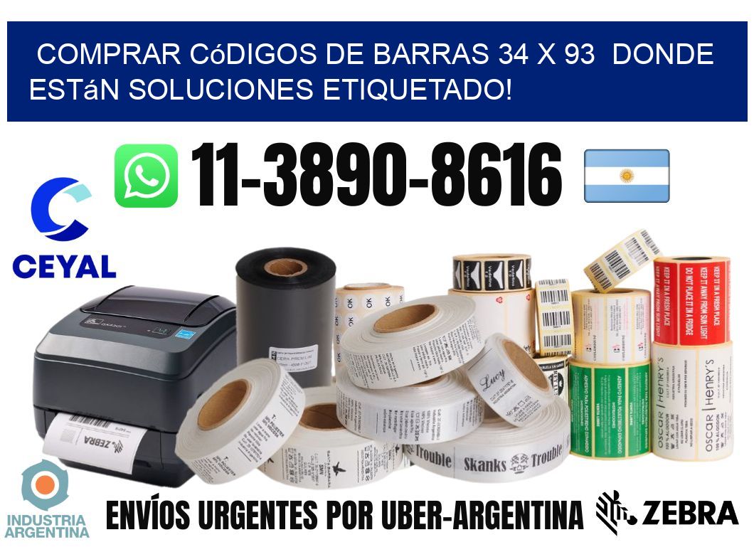 Comprar códigos de barras 34 x 93  donde están soluciones etiquetado!