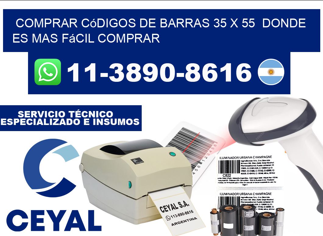 Comprar códigos de barras 35 x 55  Donde es mas fácil comprar