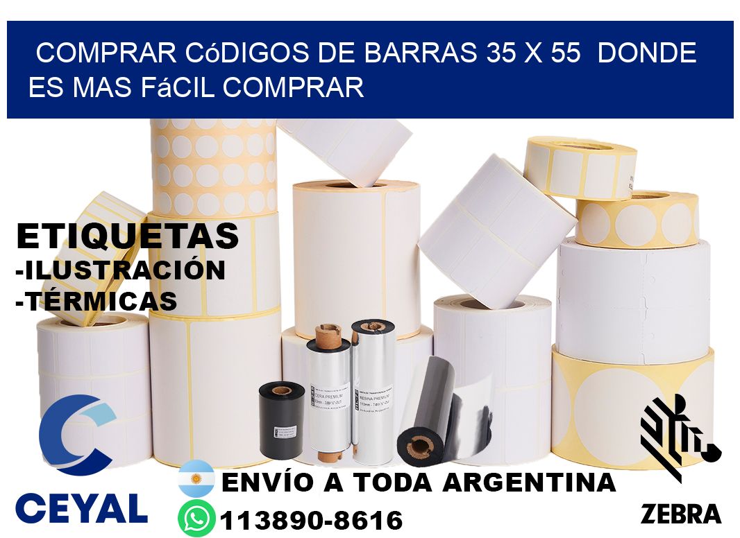 Comprar códigos de barras 35 x 55  Donde es mas fácil comprar
