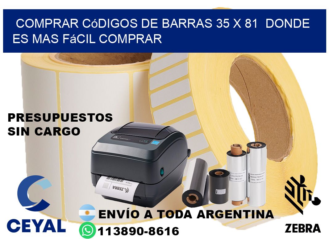 Comprar códigos de barras 35 x 81  Donde es mas fácil comprar