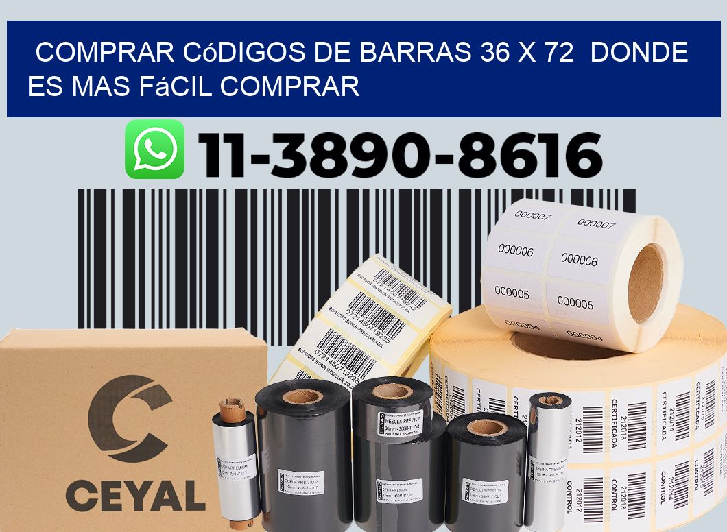 Comprar códigos de barras 36 x 72  Donde es mas fácil comprar