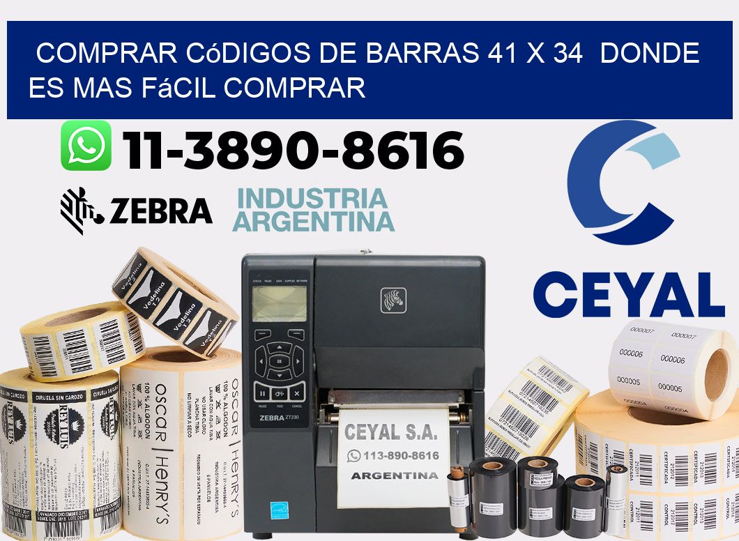 Comprar códigos de barras 41 x 34  Donde es mas fácil comprar