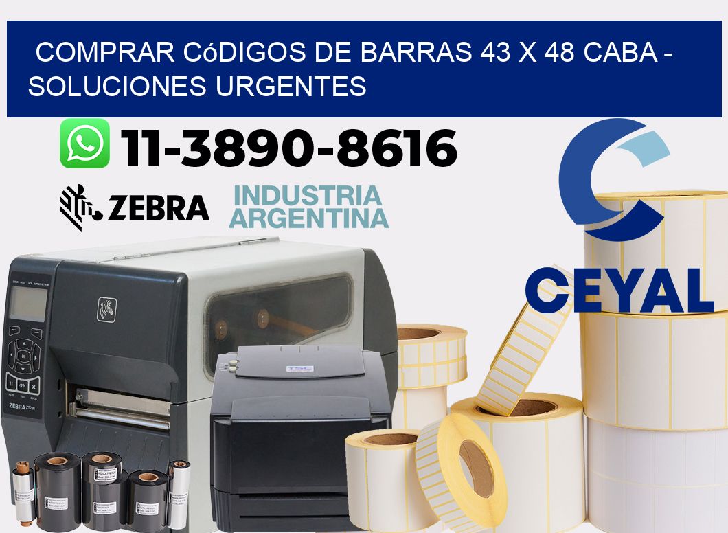 Comprar códigos de barras 43 x 48 CABA - soluciones urgentes