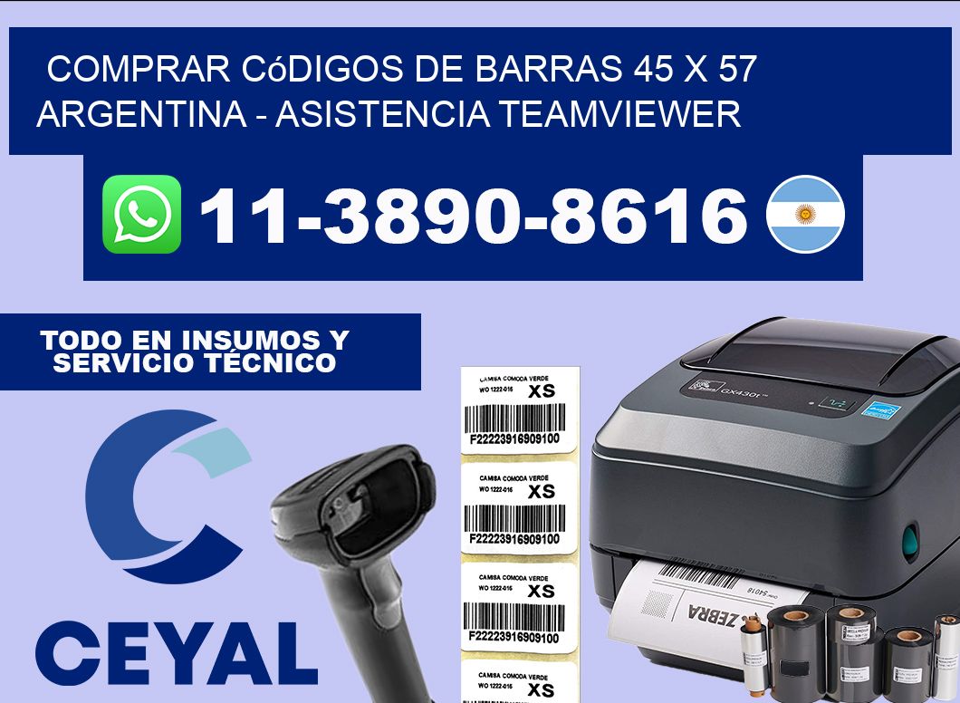 Comprar códigos de barras 45 x 57 argentina – asistencia teamviewer