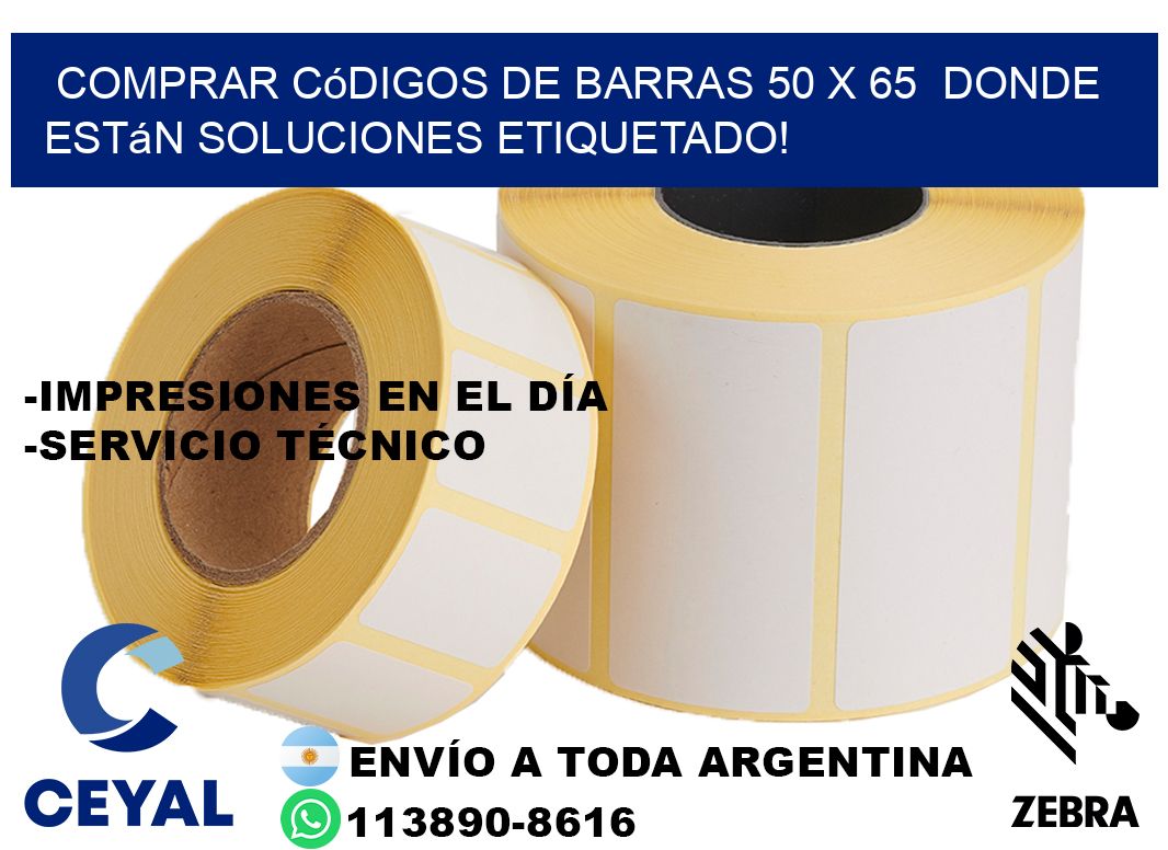 Comprar códigos de barras 50 x 65  donde están soluciones etiquetado!