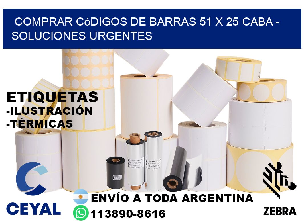 Comprar códigos de barras 51 x 25 CABA - soluciones urgentes