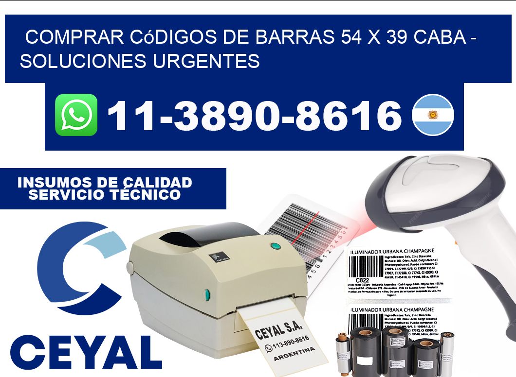 Comprar códigos de barras 54 x 39 CABA - soluciones urgentes
