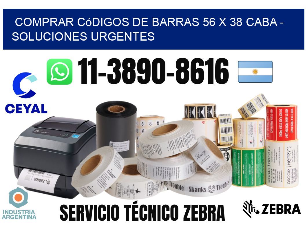Comprar códigos de barras 56 x 38 CABA - soluciones urgentes