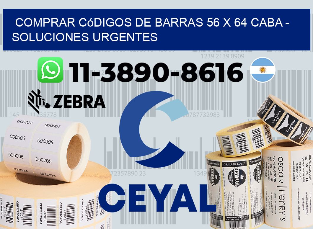 Comprar códigos de barras 56 x 64 CABA - soluciones urgentes