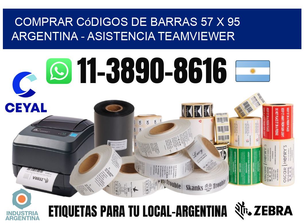 Comprar códigos de barras 57 x 95 argentina - asistencia teamviewer