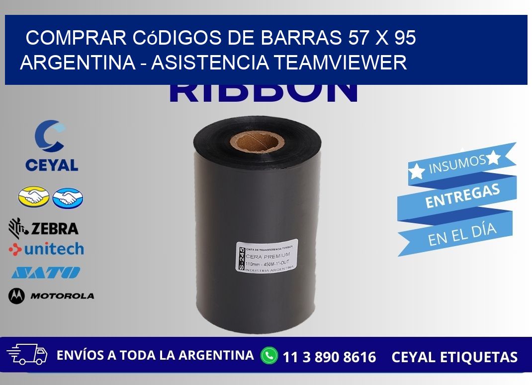 Comprar códigos de barras 57 x 95 argentina - asistencia teamviewer