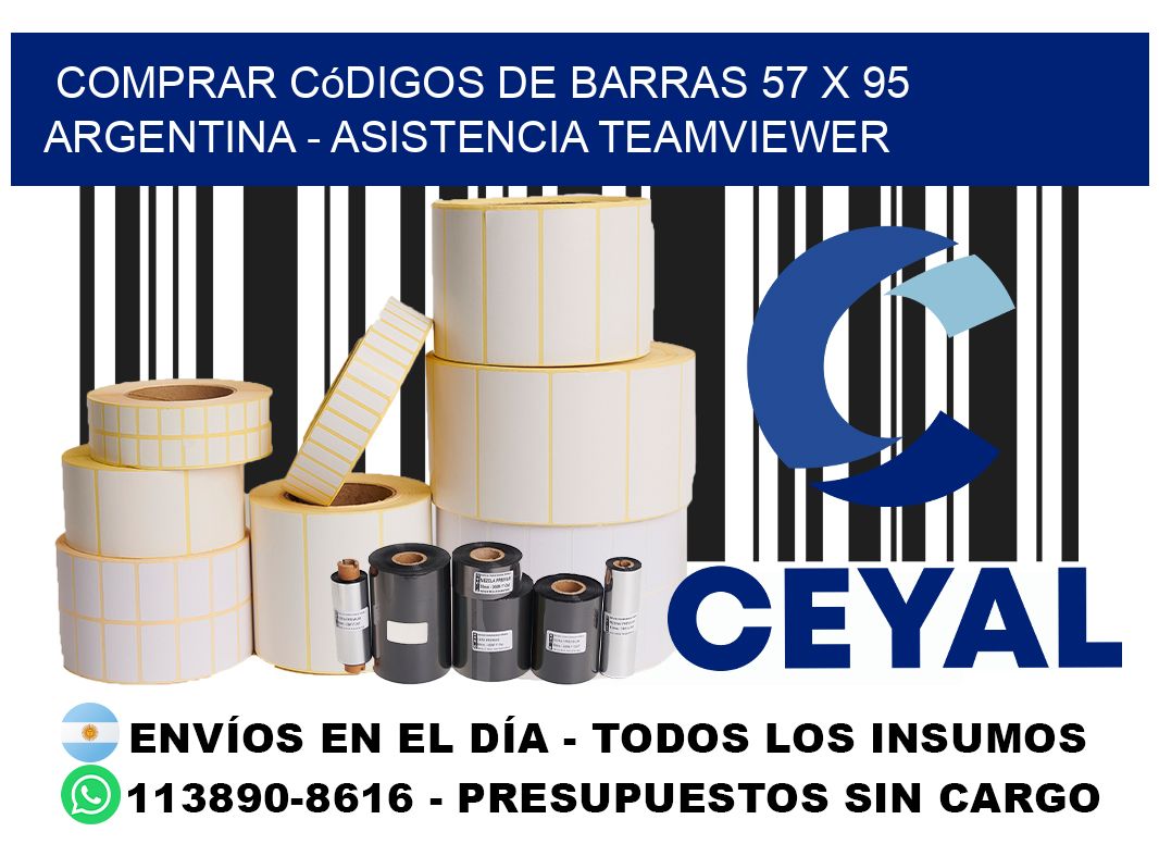 Comprar códigos de barras 57 x 95 argentina - asistencia teamviewer