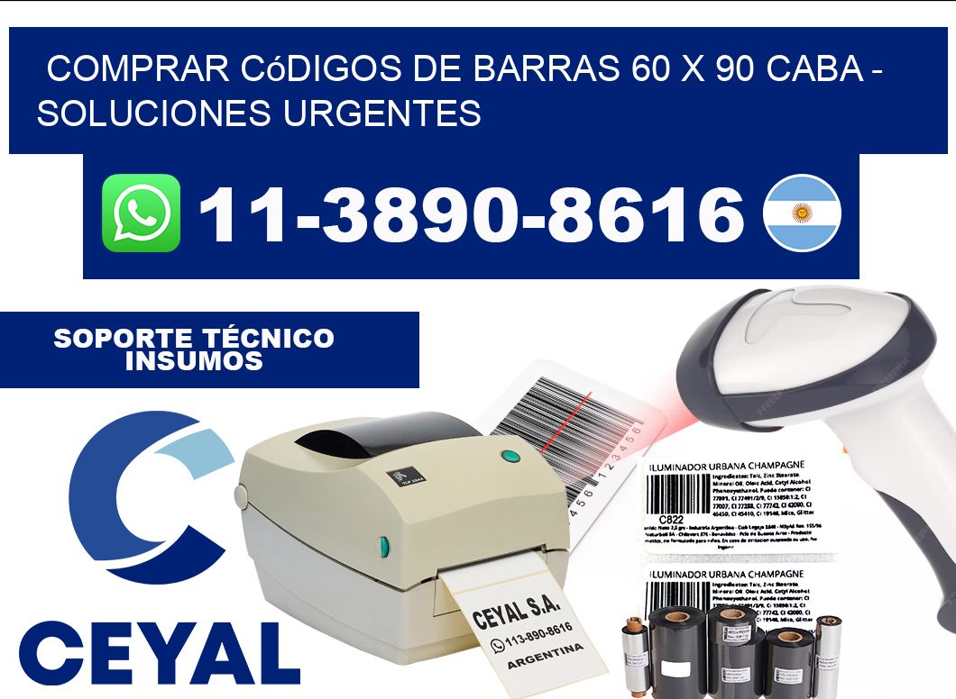 Comprar códigos de barras 60 x 90 CABA - soluciones urgentes