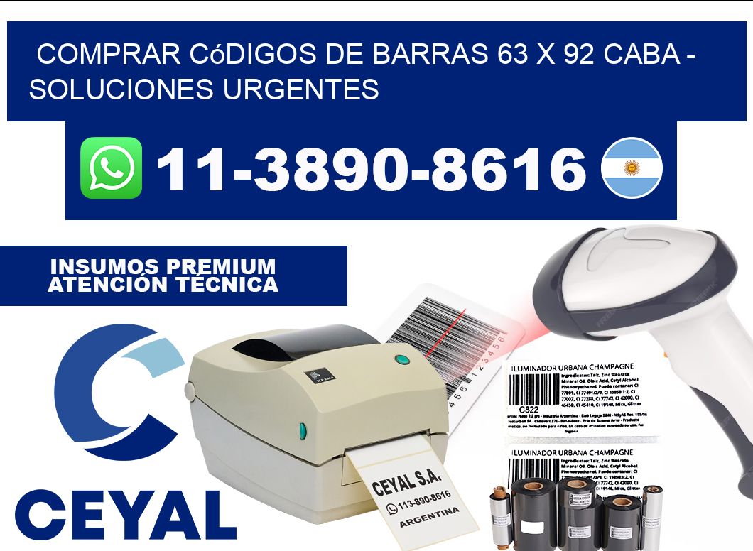 Comprar códigos de barras 63 x 92 CABA - soluciones urgentes