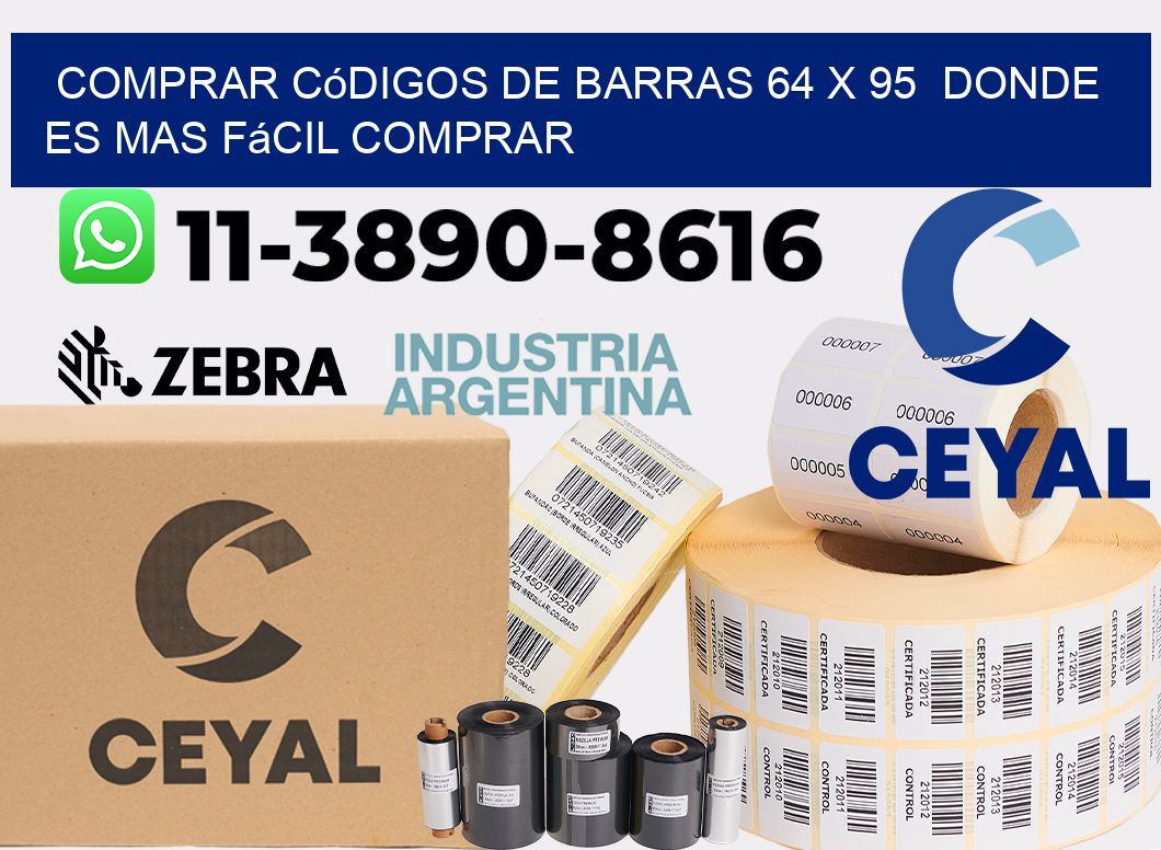 Comprar códigos de barras 64 x 95  Donde es mas fácil comprar