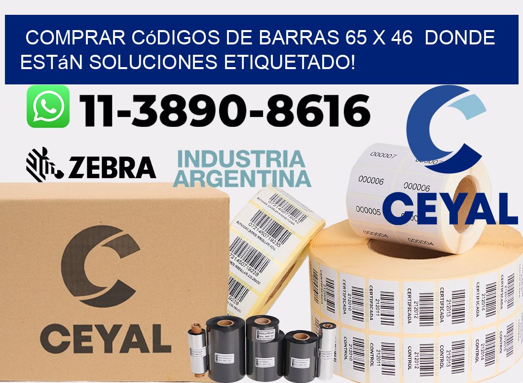 Comprar códigos de barras 65 x 46  donde están soluciones etiquetado!