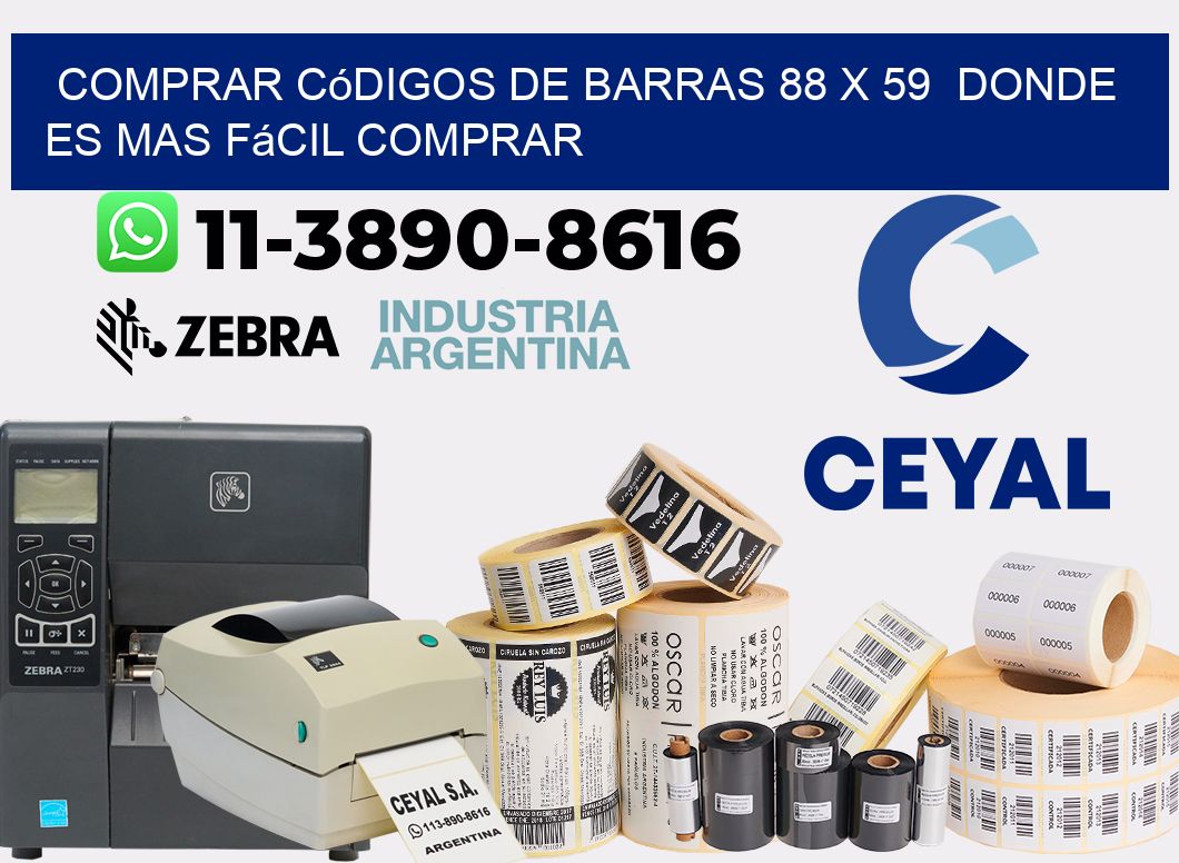 Comprar códigos de barras 88 x 59  Donde es mas fácil comprar