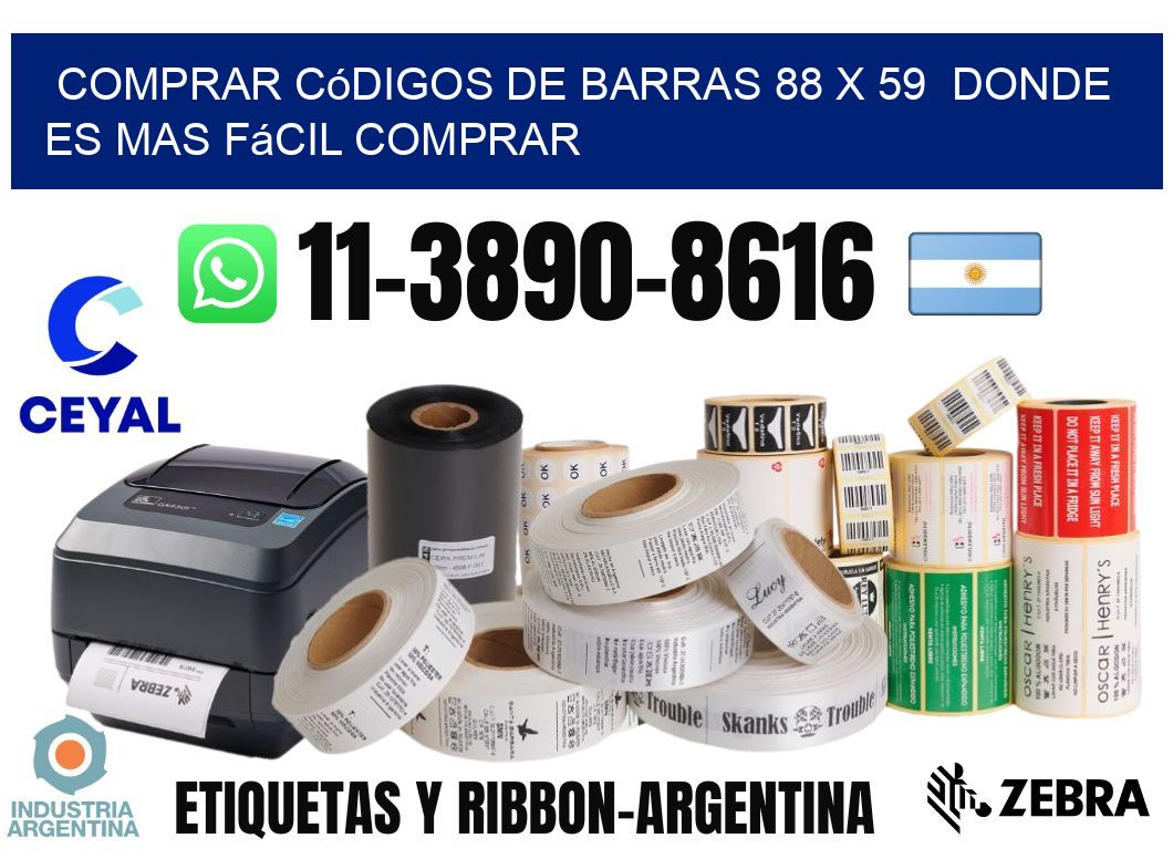 Comprar códigos de barras 88 x 59  Donde es mas fácil comprar
