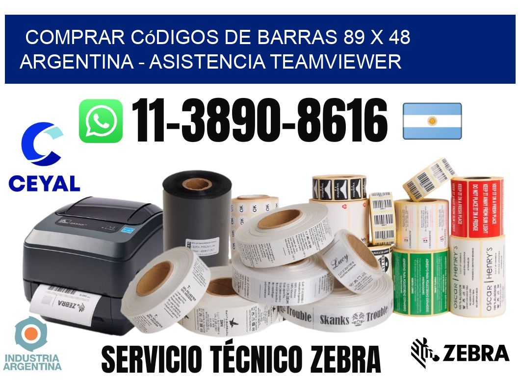 Comprar códigos de barras 89 x 48 argentina - asistencia teamviewer