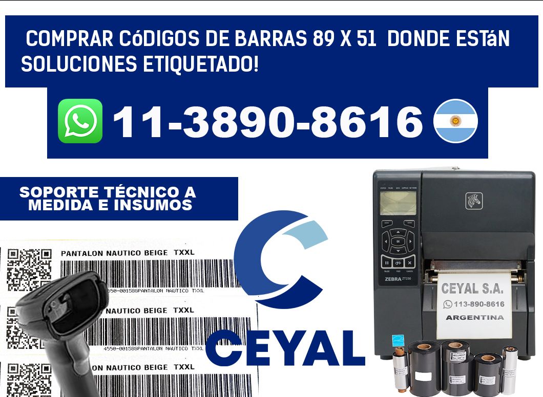 Comprar códigos de barras 89 x 51  donde están soluciones etiquetado!