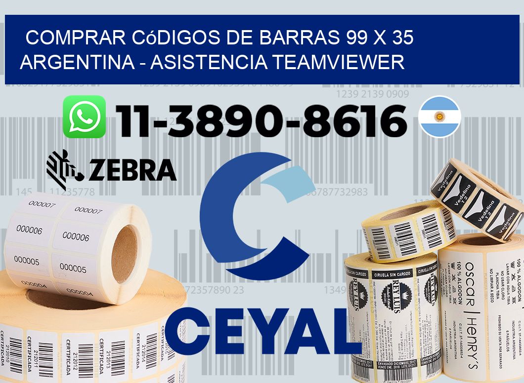 Comprar códigos de barras 99 x 35 argentina - asistencia teamviewer
