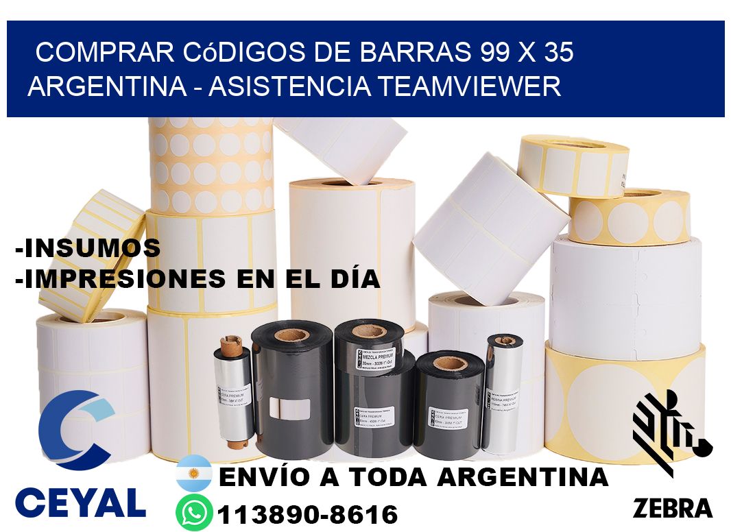 Comprar códigos de barras 99 x 35 argentina - asistencia teamviewer
