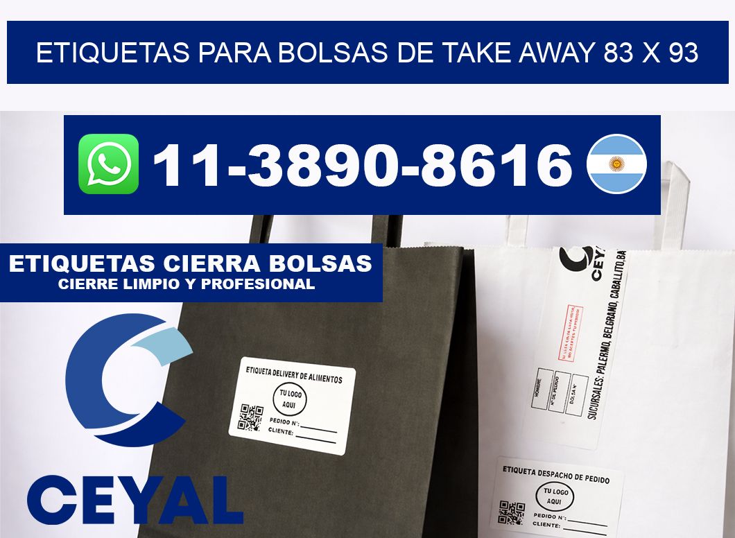 ETIQUETAS PARA BOLSAS DE TAKE AWAY 83 x 93
