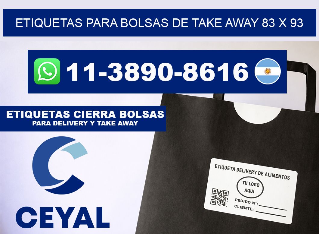 ETIQUETAS PARA BOLSAS DE TAKE AWAY 83 x 93