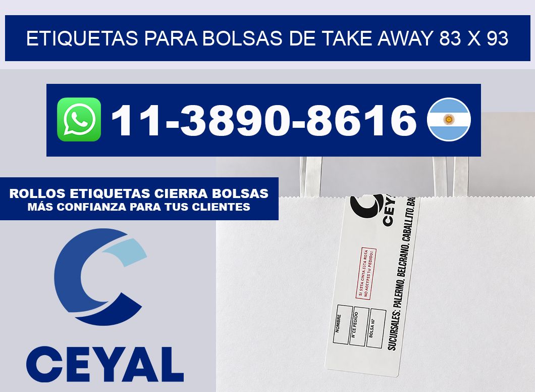 ETIQUETAS PARA BOLSAS DE TAKE AWAY 83 x 93