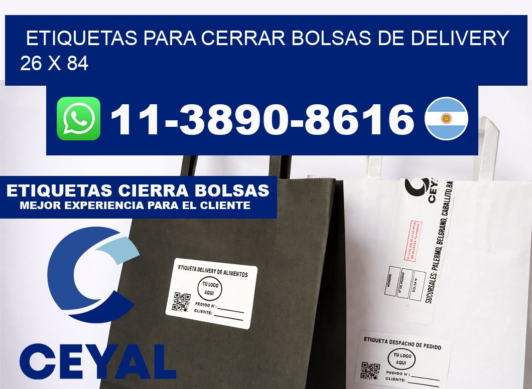 ETIQUETAS PARA CERRAR BOLSAS DE DELIVERY 26 x 84