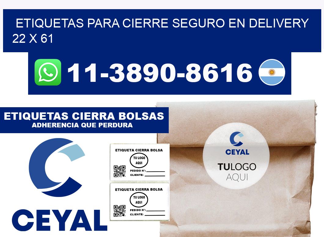 ETIQUETAS PARA CIERRE SEGURO EN DELIVERY 22 x 61