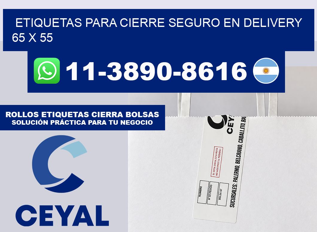 ETIQUETAS PARA CIERRE SEGURO EN DELIVERY 65 x 55
