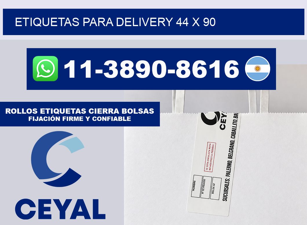 ETIQUETAS PARA DELIVERY 44 x 90