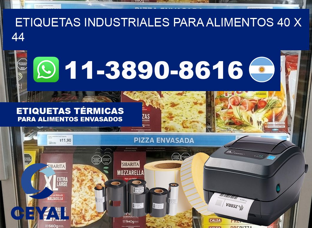 Etiquetas industriales para alimentos 40 x 44