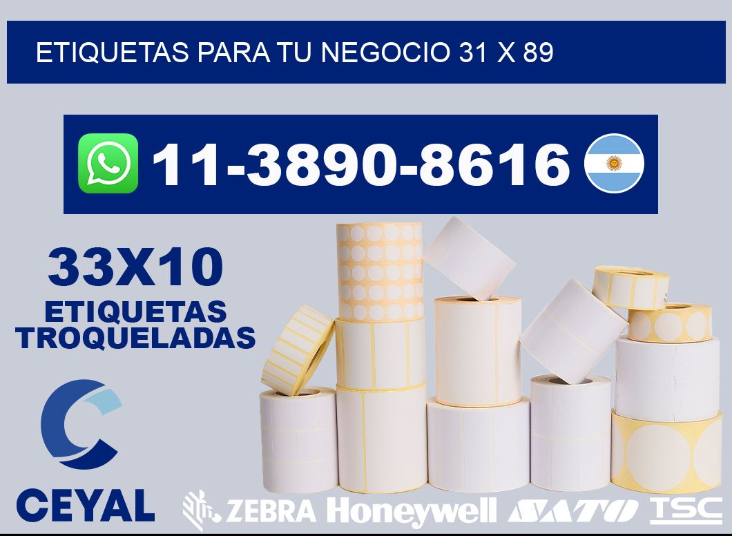 Etiquetas para tu negocio 31 x 89