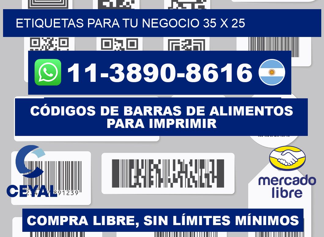 Etiquetas para tu negocio 35 x 25
