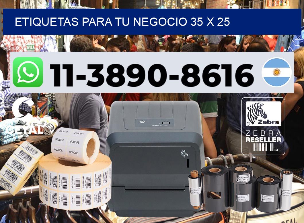 Etiquetas para tu negocio 35 x 25